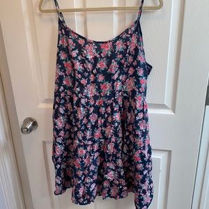 Floral open back mini sundress